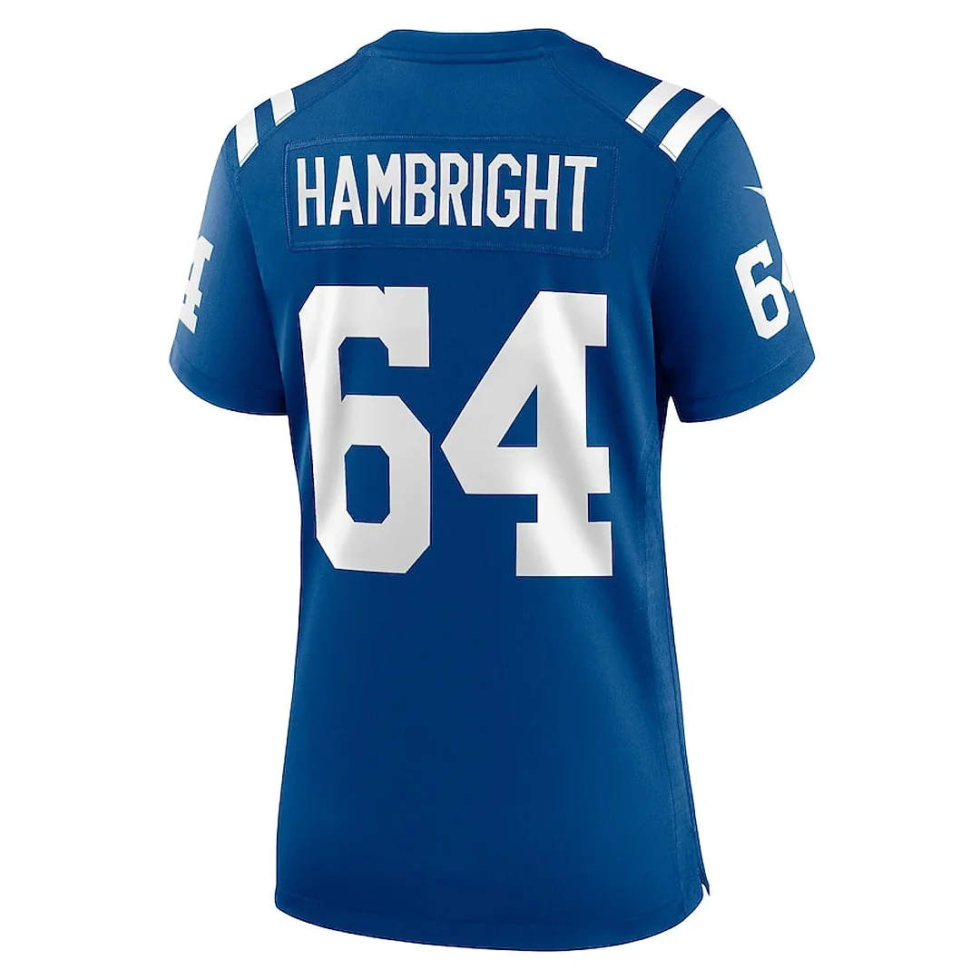 Zennovawear Arlington Hambright 64 Indianapolis Colts Women's Game Jersey - Royal
