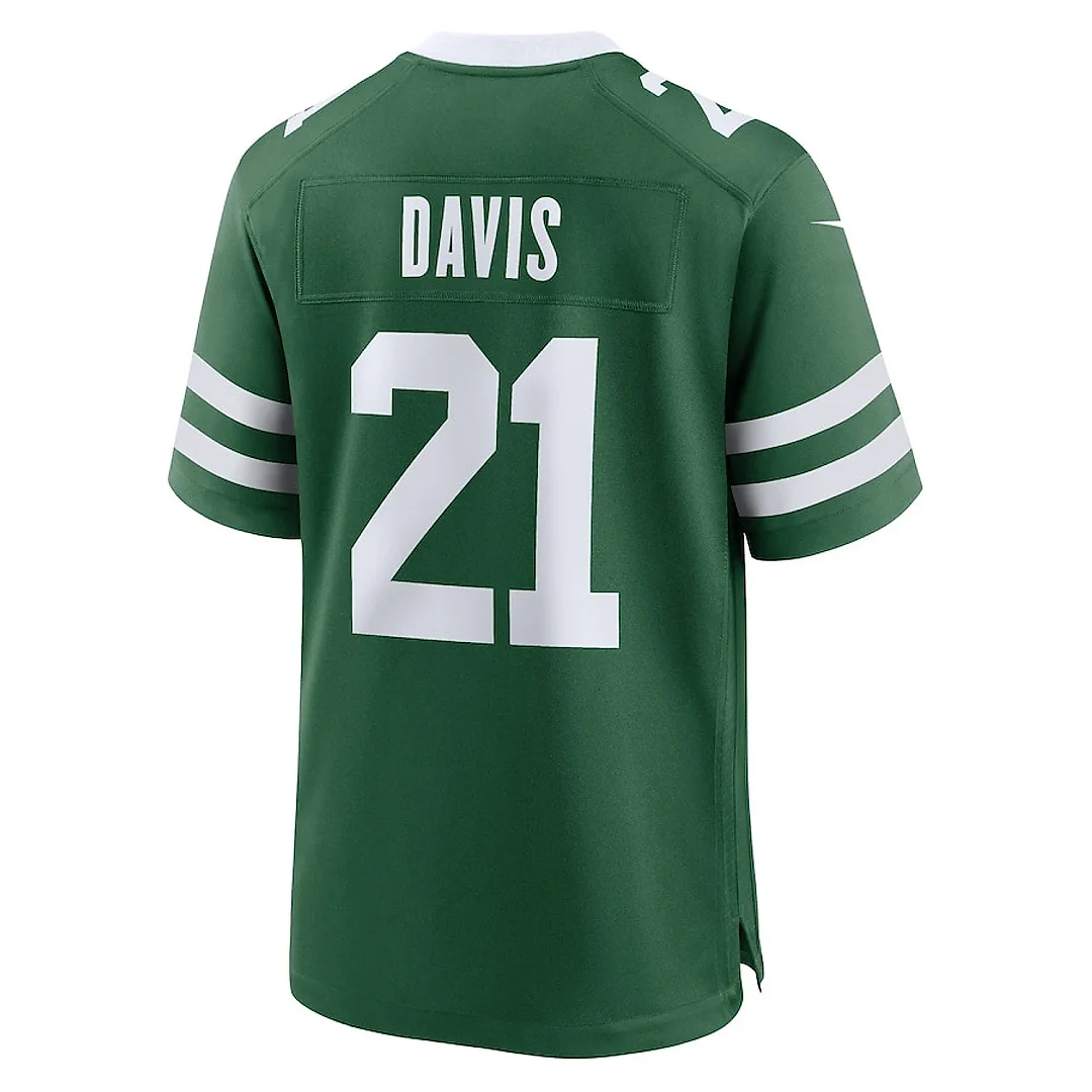 Zennovawear Ashtyn Davis 21 New York Jets Team Game Men Jersey - Legacy Green