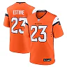 Zennovawear Audric Estime 23 Denver Broncos Team Game Men Jersey - Orange