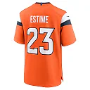 Zennovawear Audric Estime 23 Denver Broncos Team Game Men Jersey - Orange