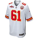 Zennovawear Austin Reiter 61 Kansas City Chiefs AFC Champions Patch Game Men Jersey - White