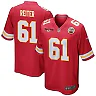 Zennovawear Austin Reiter 61 Kansas City Chiefs AFC Champions Patch Game Men Jersey - Red