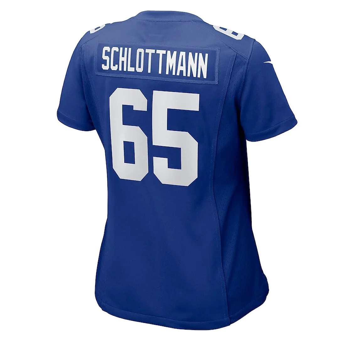 Zennovawear Austin Schlottmann 65 New York Giants Women's Game Jersey - Royal