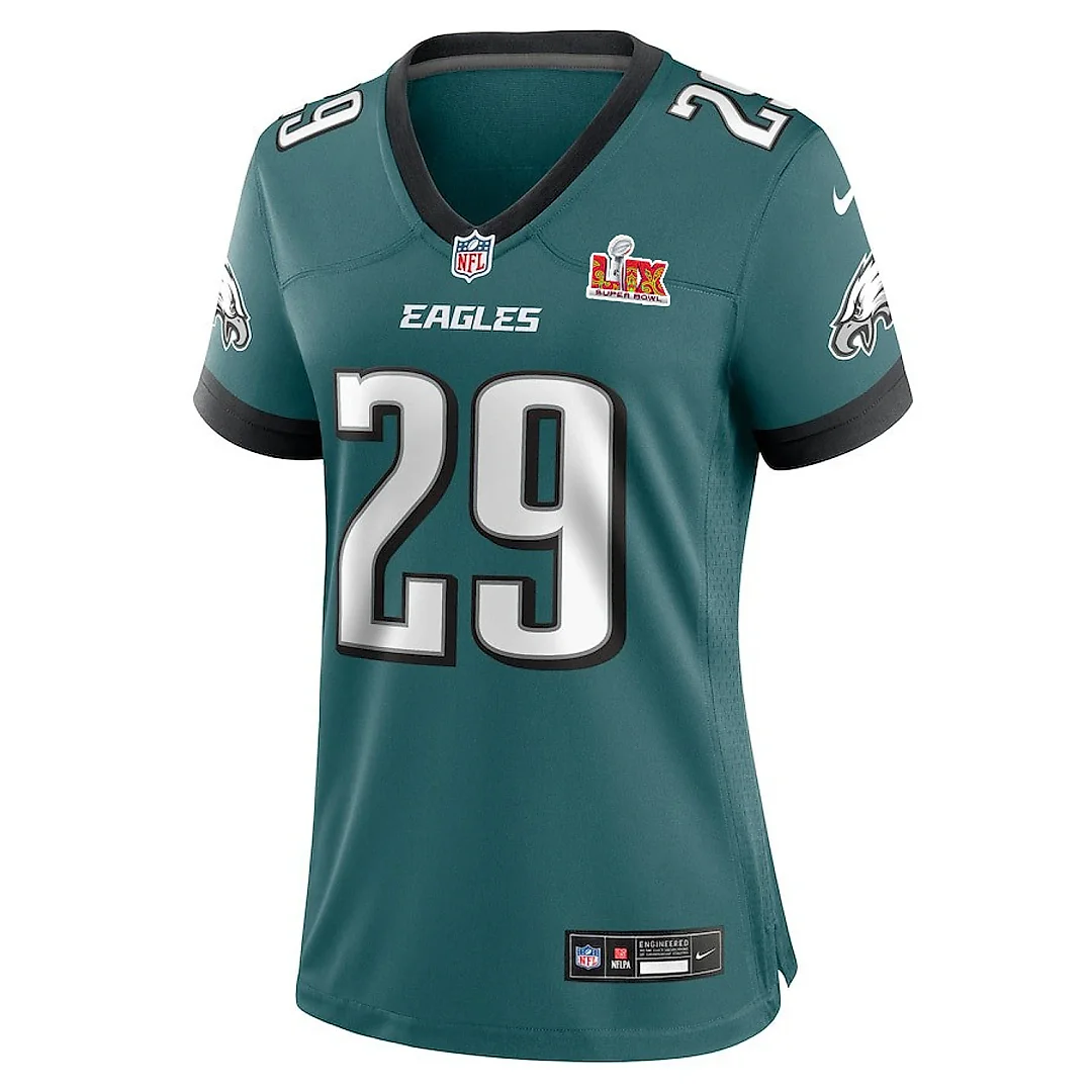 Zennovawear Avonte Maddox 29 Philadelphia Eagles Super Bowl LIX Women's Jersey - Midnight Green