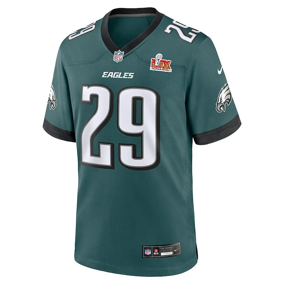 Zennovawear Avonte Maddox 29 Philadelphia Eagles Super Bowl LIX Jersey - Men's - Midnight Green
