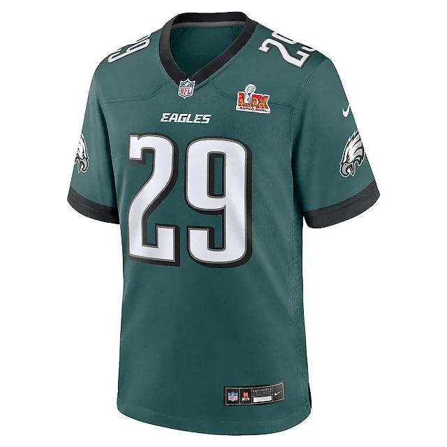 Zennovawear Avonte Maddox 29 Philadelphia Eagles Super Bowl LIX Jersey - Men's - Midnight Green