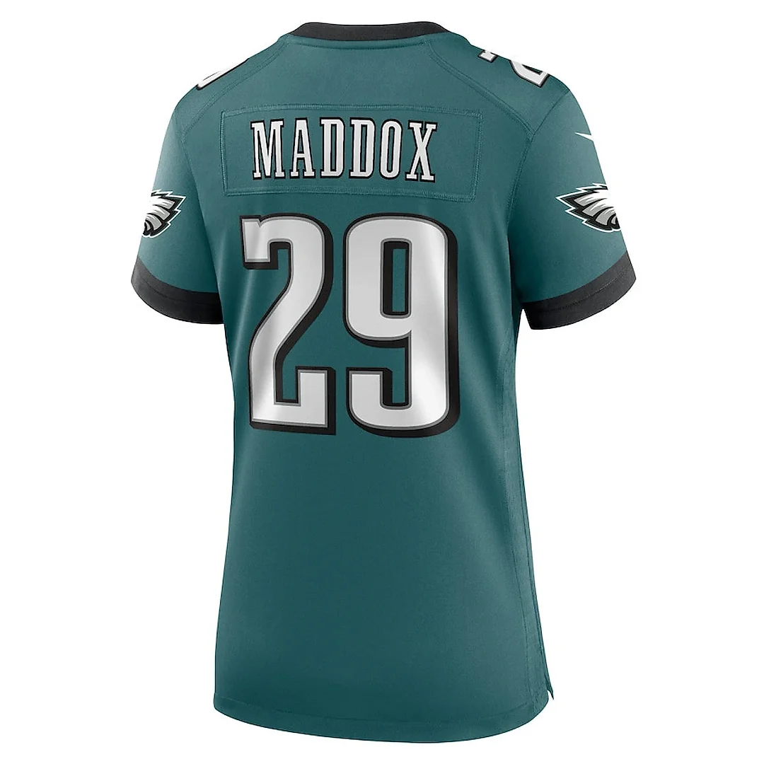 Zennovawear Avonte Maddox 29 Philadelphia Eagles Super Bowl LIX Women's Jersey - Midnight Green