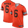 Zennovawear Baker Mayfield 6 Cleveland Browns Men Inverted Legend Jersey - Orange