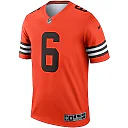 Zennovawear Baker Mayfield 6 Cleveland Browns Men Inverted Legend Jersey - Orange