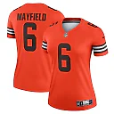 Zennovawear Baker Mayfield 6 Cleveland Browns Women Inverted Legend Jersey - Orange