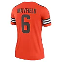 Zennovawear Baker Mayfield 6 Cleveland Browns Women Inverted Legend Jersey - Orange
