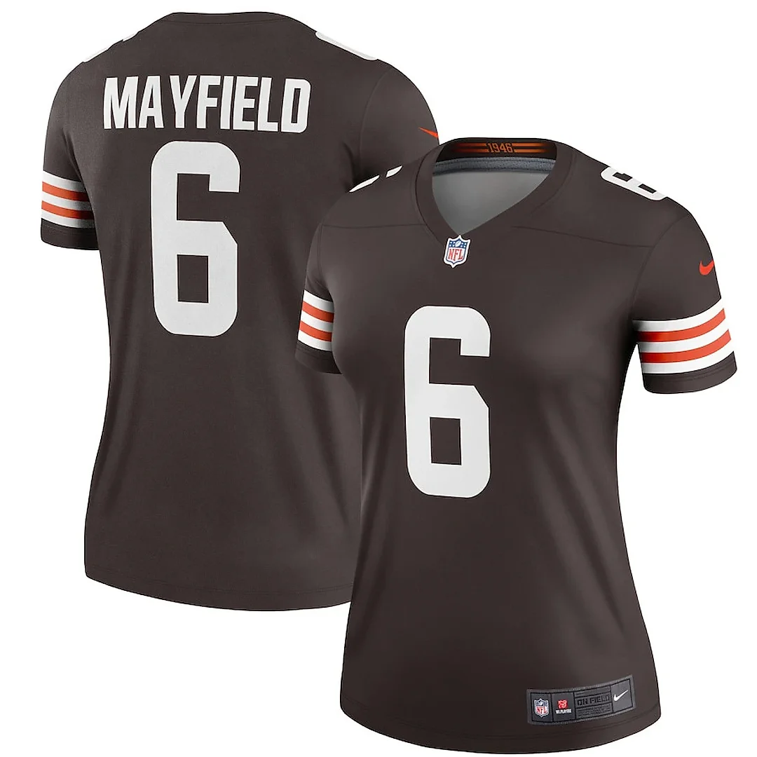 Zennovawear Baker Mayfield 6 Cleveland Browns Women Legend Jersey - Brown