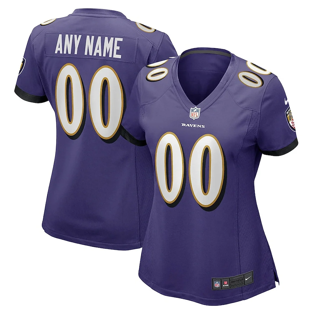 Zennovawear Baltimore Ravens Women Custom Game Jersey - Purple