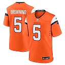 Zennovawear Baron Browning 5 Denver Broncos Team Game Men Jersey - Orange