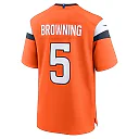 Zennovawear Baron Browning 5 Denver Broncos Team Game Men Jersey - Orange