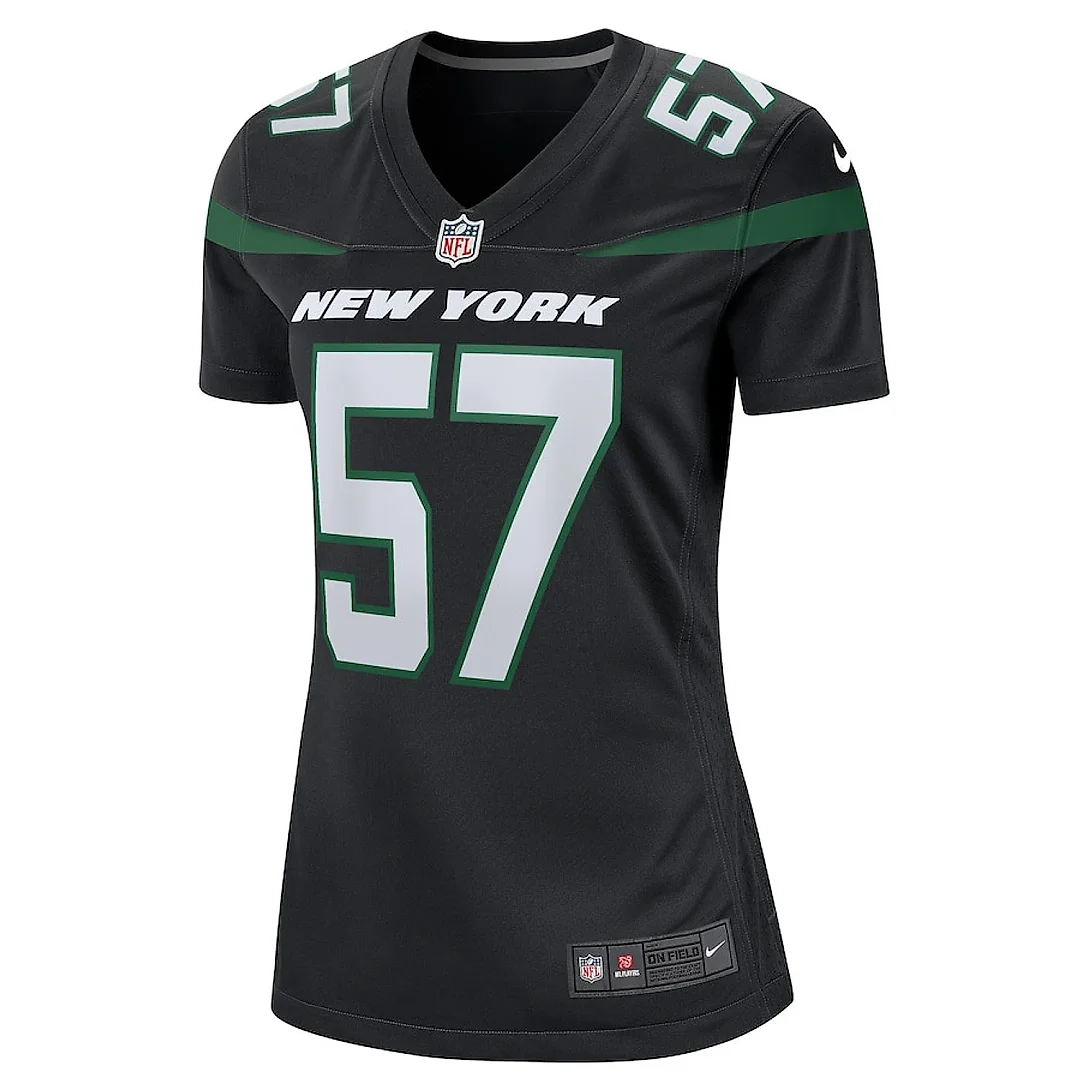 Zennovawear Bart Scott 57 New York Jets Women Retired Jersey - Black