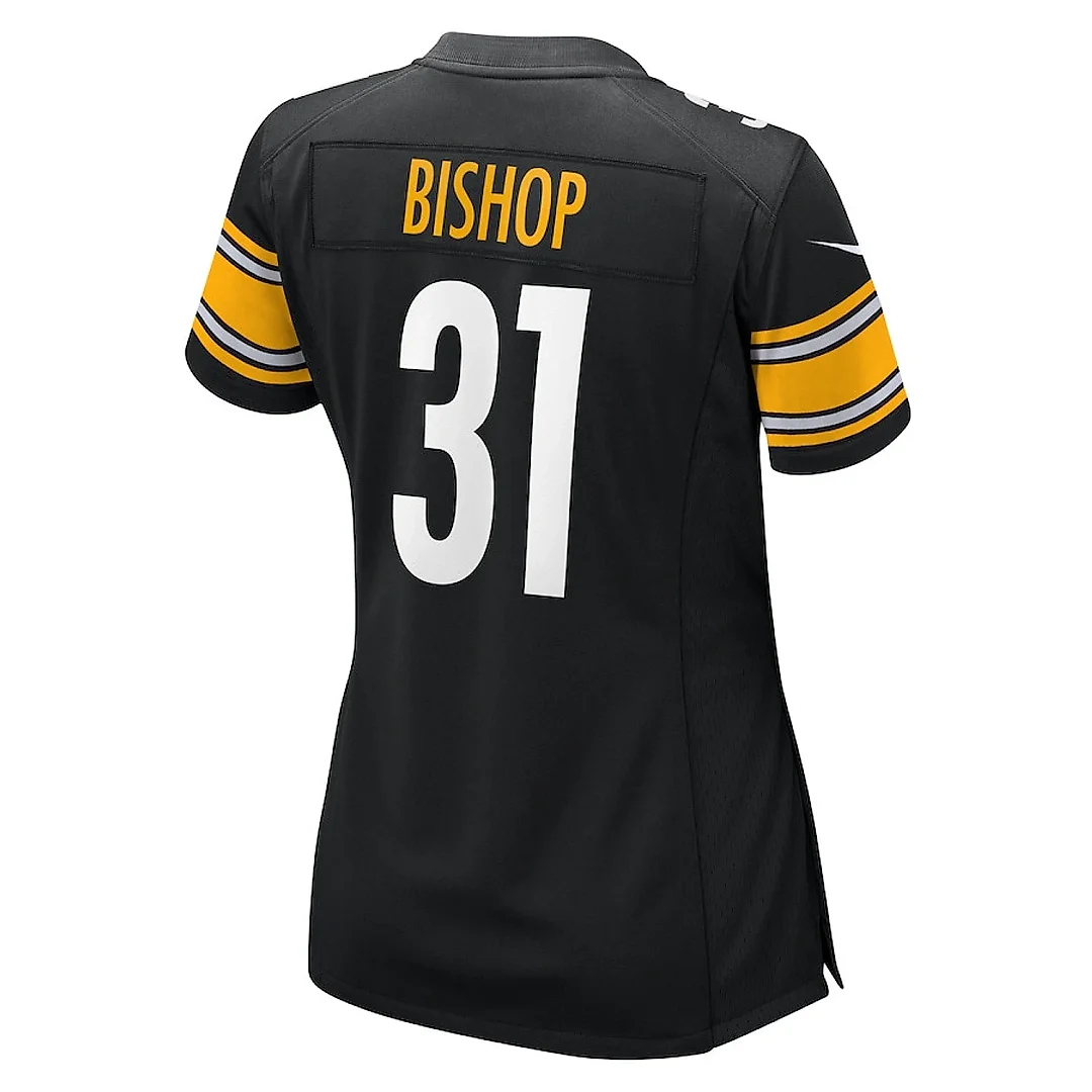 Zennovawear Beanie Bishop 31 Pittsburgh Steelers Women's Game Jersey - Black