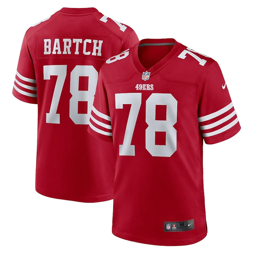 Zennovawear Ben Bartch 78 San Francisco 49ers Game Men Jersey - Scarlet