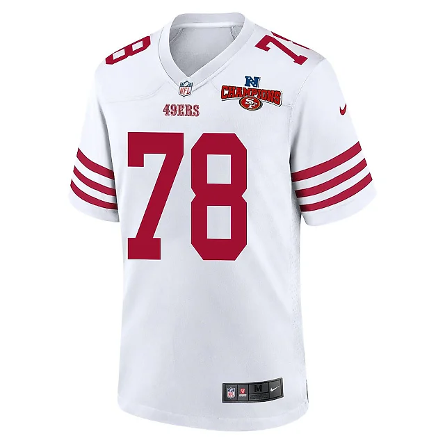 Zennovawear Ben Bartch 78 San Francisco 49ers NFC Champions Patch Game Men Jersey - White