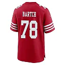 Zennovawear Ben Bartch 78 San Francisco 49ers NFC Champions Patch Game Men Jersey - Scarlet
