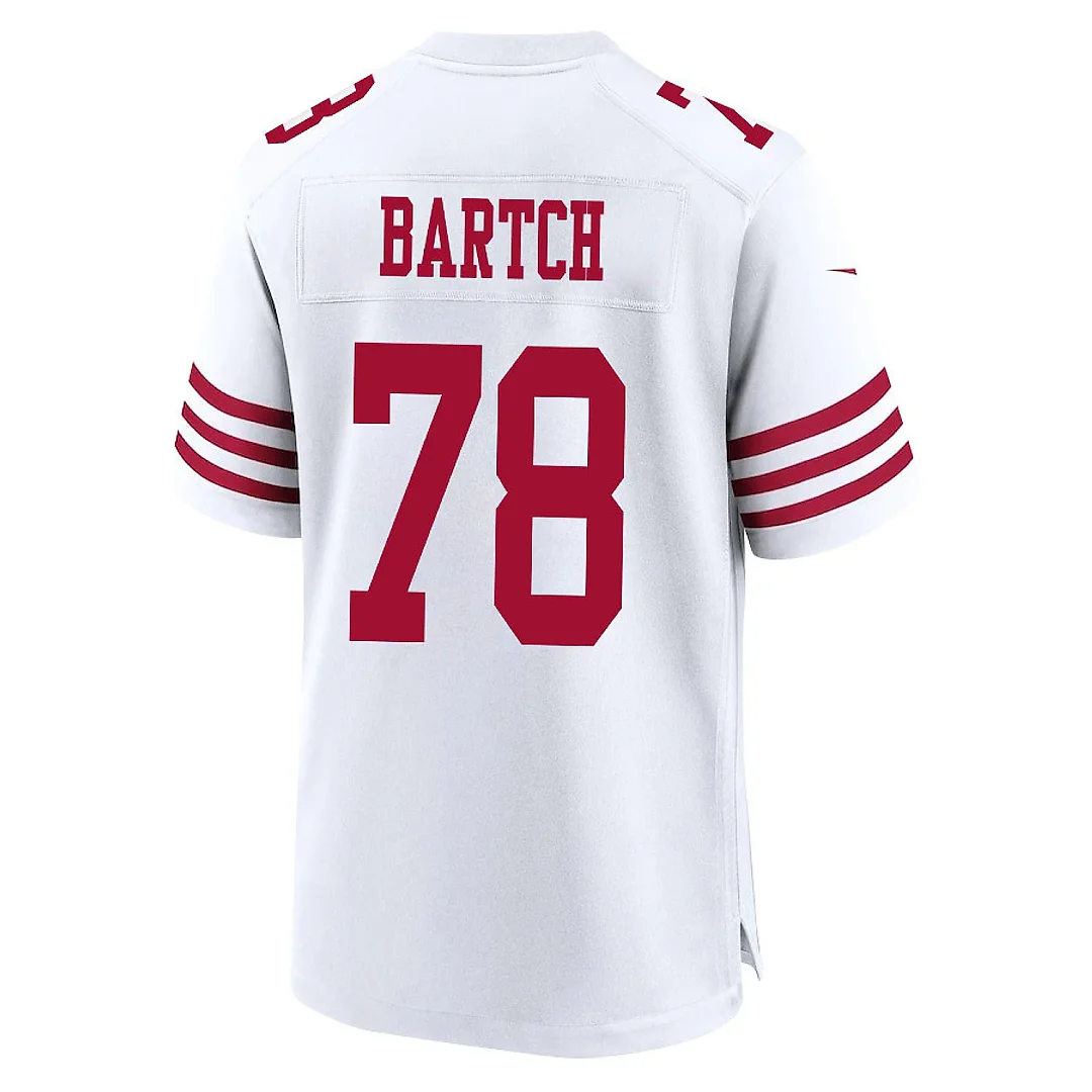 Zennovawear Ben Bartch 78 San Francisco 49ers NFC Champions Patch Game Men Jersey - White