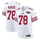 Zennovawear Ben Bartch 78 San Francisco 49ers NFC Champions Patch Game Men Jersey - White