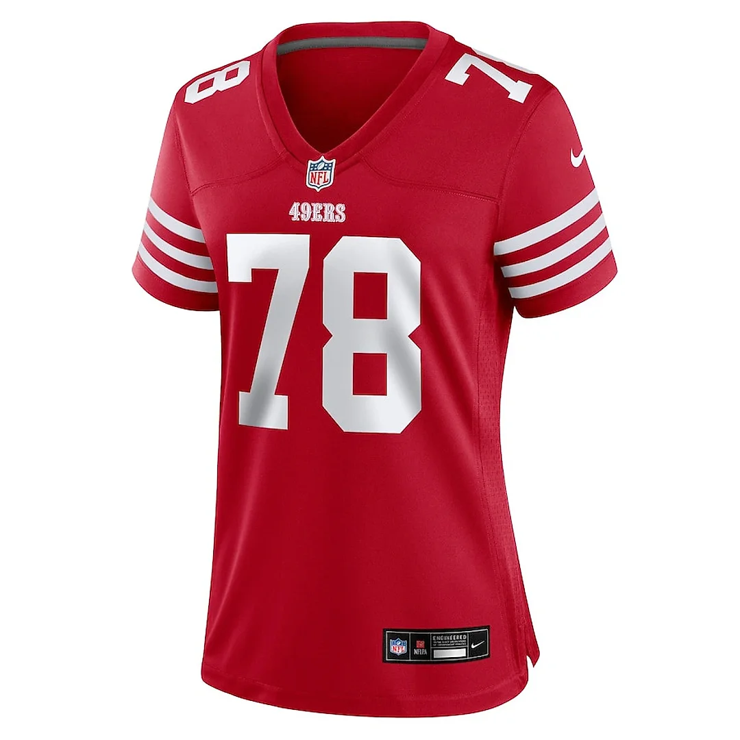 Zennovawear Ben Bartch 78 San Francisco 49ers Women's Game Jersey - Scarlet