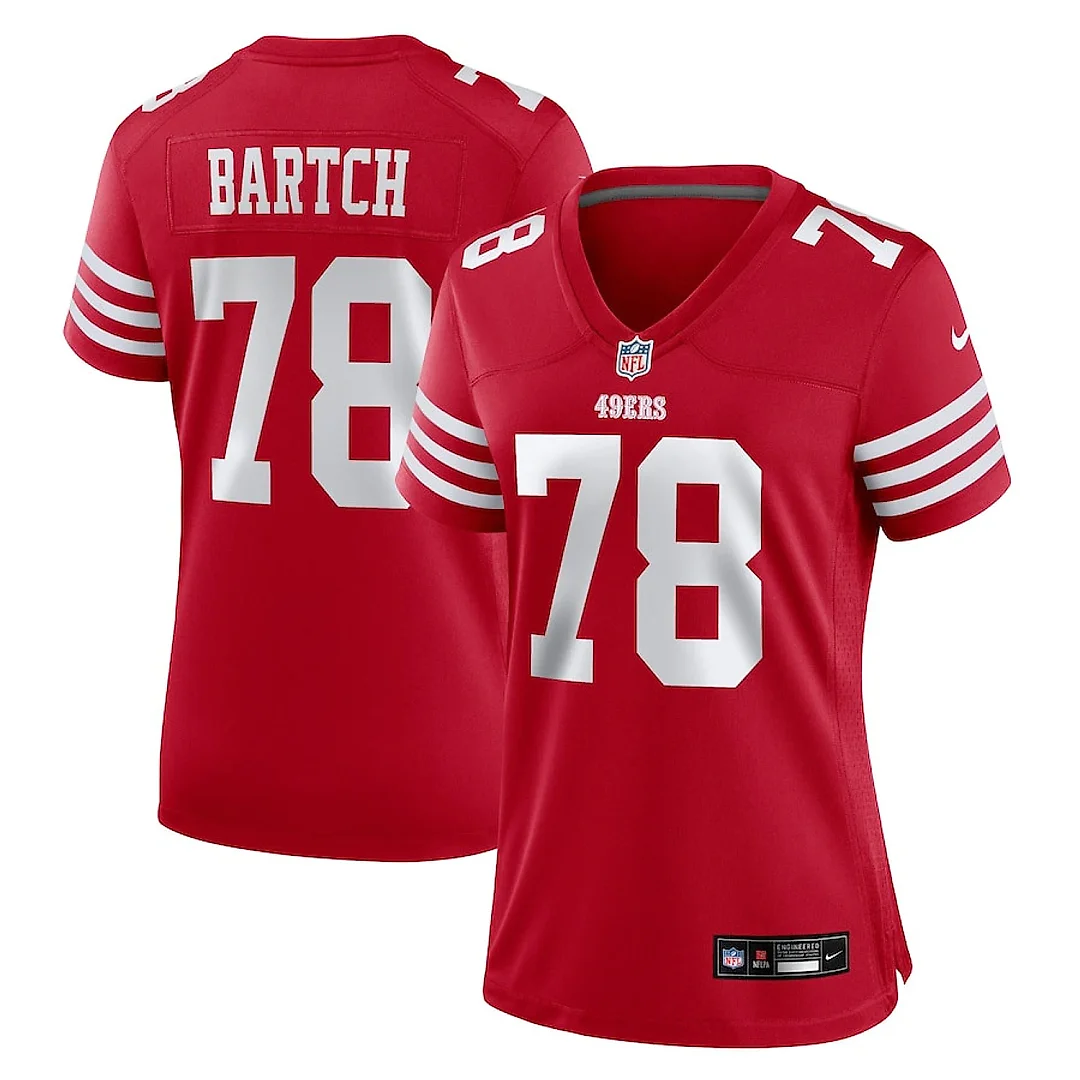 Zennovawear Ben Bartch 78 San Francisco 49ers Women's Game Jersey - Scarlet