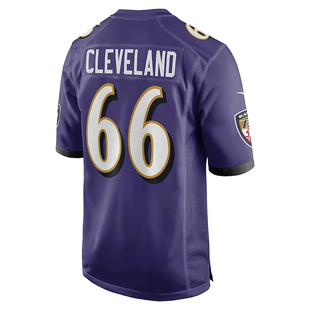 Zennovawear Ben Cleveland 66 Baltimore Ravens Game Men Jersey - Purple
