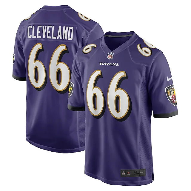 Zennovawear Ben Cleveland 66 Baltimore Ravens Game Men Jersey - Purple