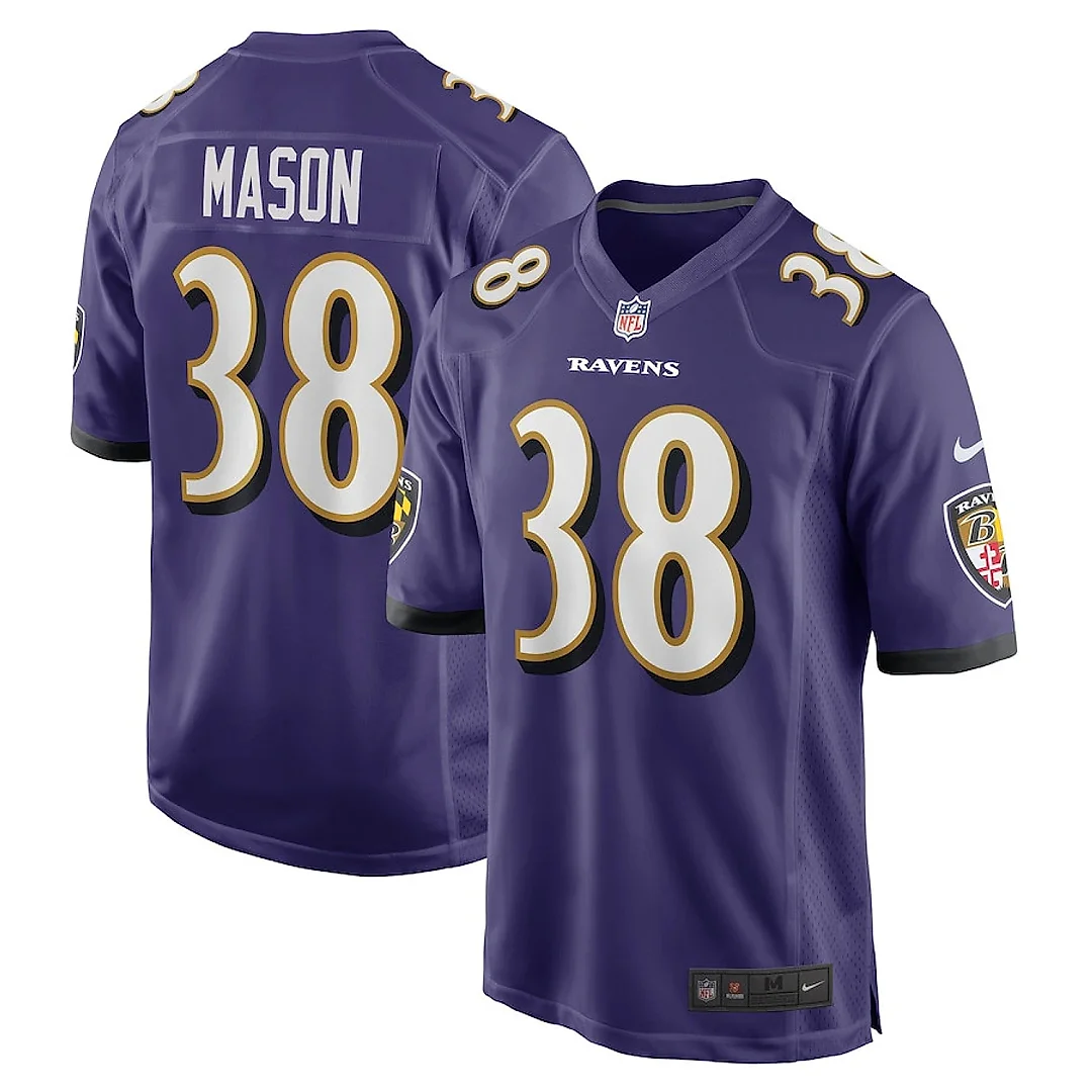 Zennovawear Ben Mason 38 Baltimore Ravens Game Men Jersey - Purple