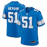 Zennovawear Ben Niemann 51 Detroit Lions Team Game Men Jersey - Blue