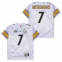 Zennovawear Ben Roethlisberger 7 Pittsburgh Steelers Super Bowl XL Retro Throwback Men Jersey - White