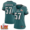 Zennovawear Ben VanSumeren 57 Philadelphia Eagles Super Bowl LIX Women's Jersey - Midnight Green