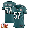 Zennovawear Ben VanSumeren 57 Philadelphia Eagles Super Bowl LIX Women's Jersey - Midnight Green