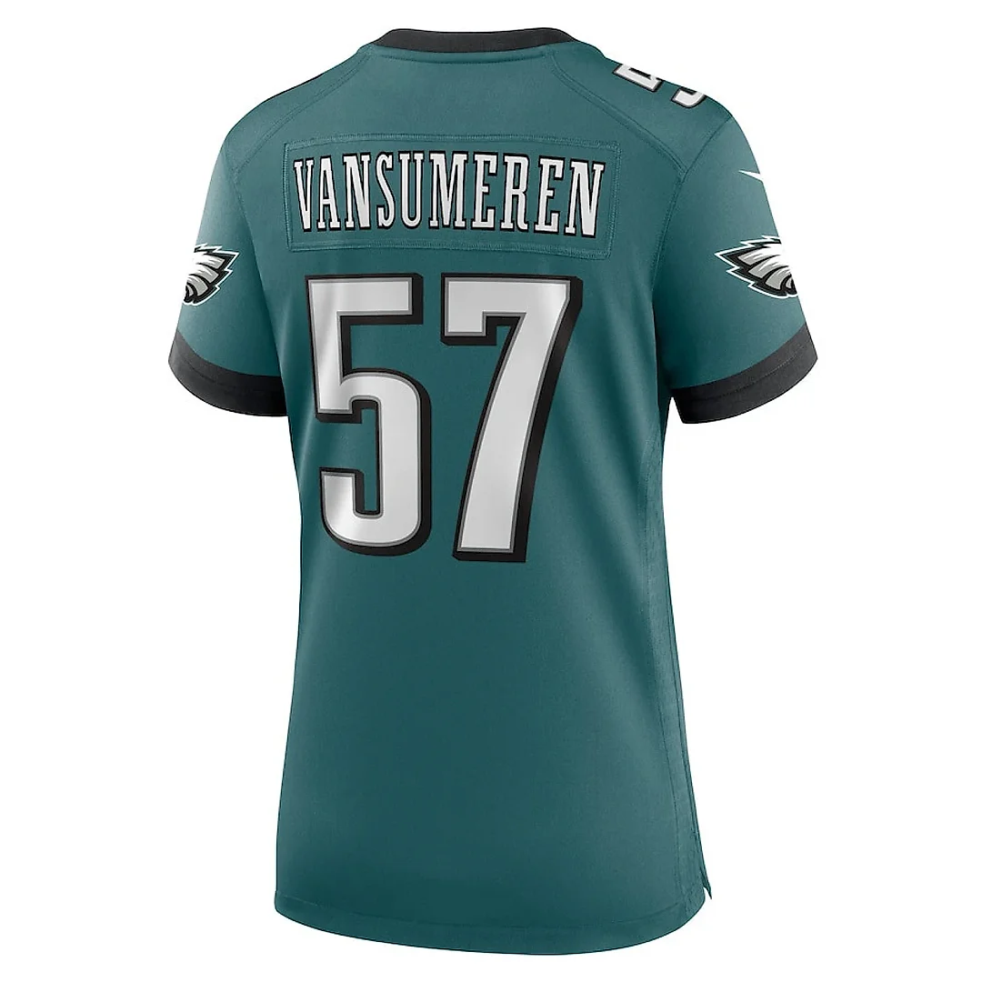 Zennovawear Ben VanSumeren 57 Philadelphia Eagles Super Bowl LIX Women's Jersey - Midnight Green