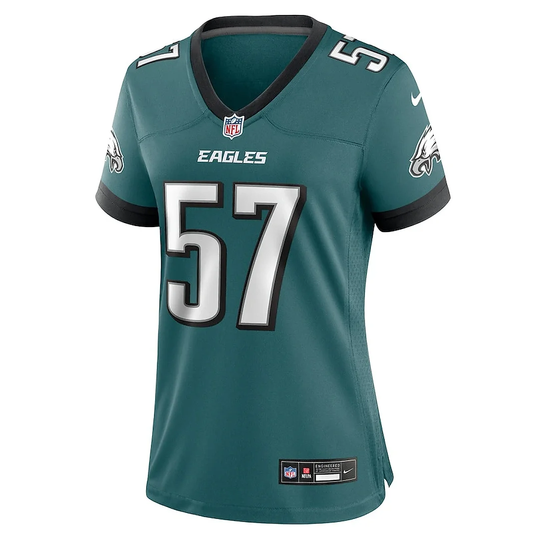 Zennovawear Ben VanSumeren 57 Philadelphia Eagles Women's Team Game Jersey - Midnight Green