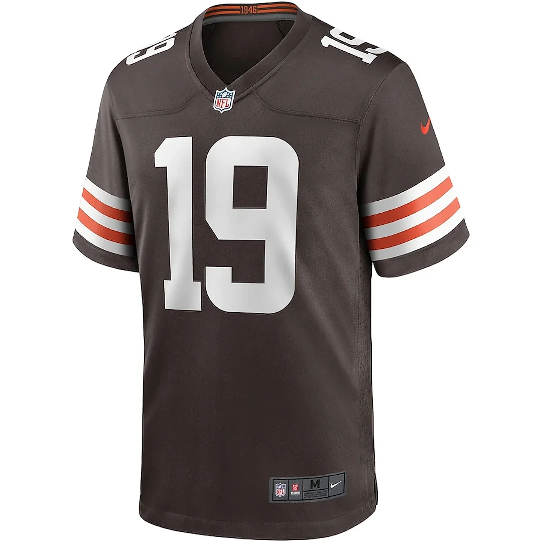 Zennovawear Bernie Kosar 19 Cleveland Browns Men Game Retired Jersey - Brown