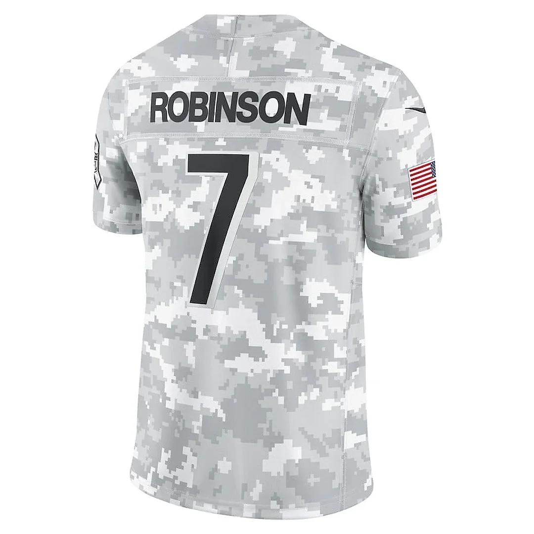 Zennovawear Bijan Robinson 7 Atlanta Falcons 2024 Salute to Service Limited Men Jersey - Arctic Camo
