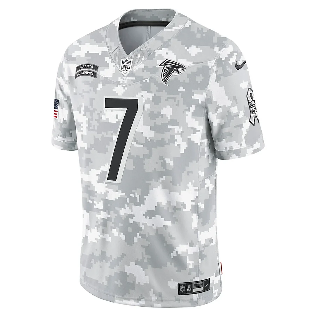 Zennovawear Bijan Robinson 7 Atlanta Falcons 2024 Salute to Service Limited Men Jersey - Arctic Camo