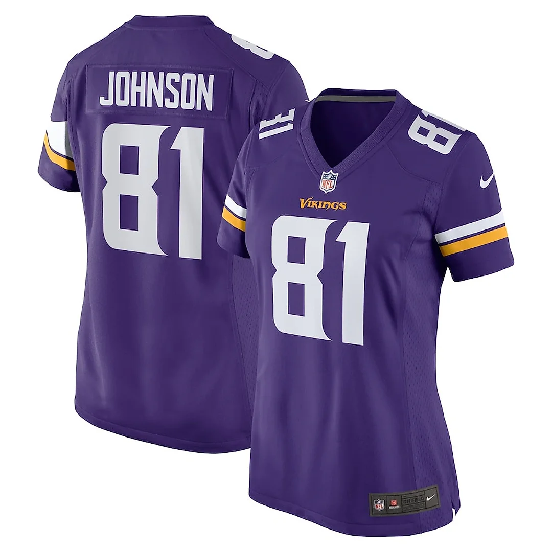 Zennovawear Bisi Johnson 81 Minnesota Vikings Women Game Jersey - Purple