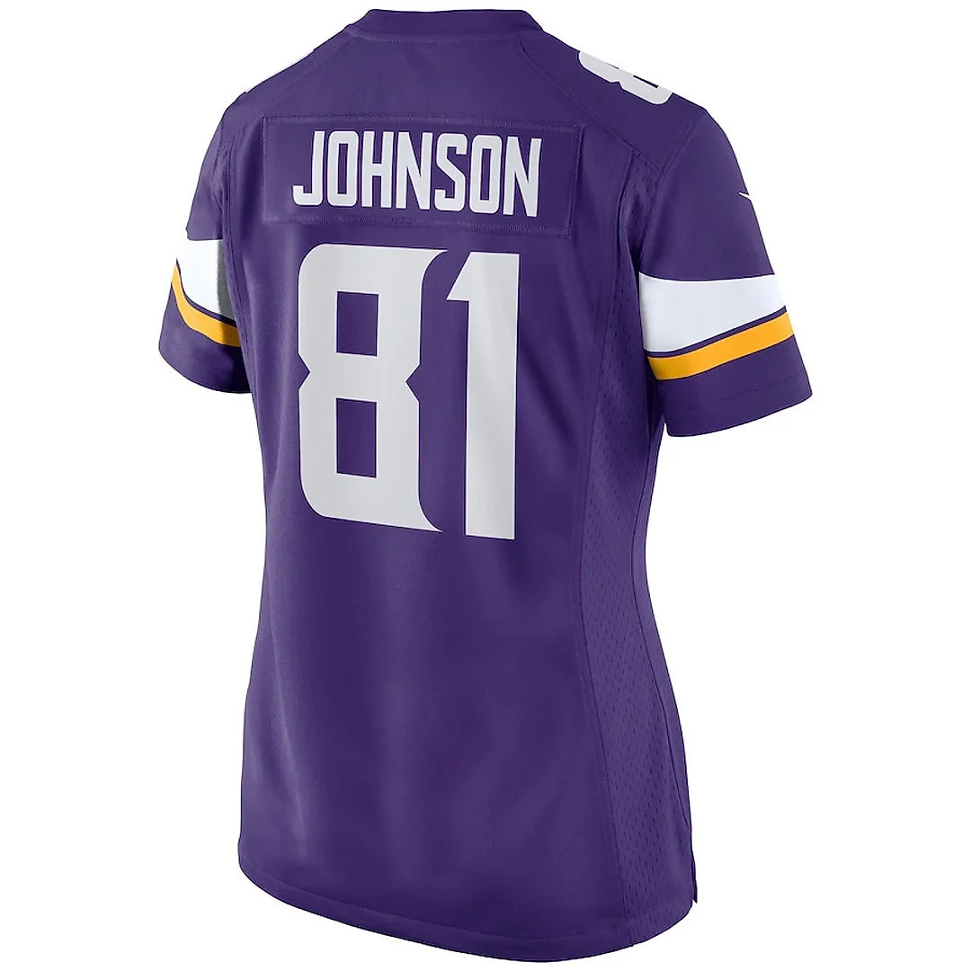 Zennovawear Bisi Johnson 81 Minnesota Vikings Women Game Jersey - Purple