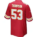 Zennovawear BJ Thompson 53 Kansas City Chiefs AFC Champions Patch Game Men Jersey - Red