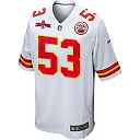 Zennovawear BJ Thompson 53 Kansas City Chiefs AFC Champions Patch Game Men Jersey - White