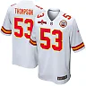 Zennovawear BJ Thompson 53 Kansas City Chiefs AFC Champions Patch Game Men Jersey - White