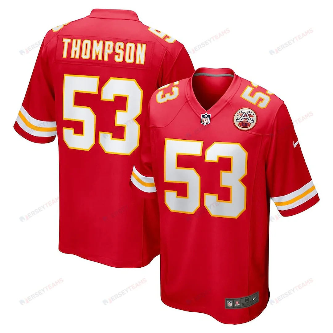 Zennovawear BJ Thompson 53 Kansas City Chiefs Game Men Jersey - Red