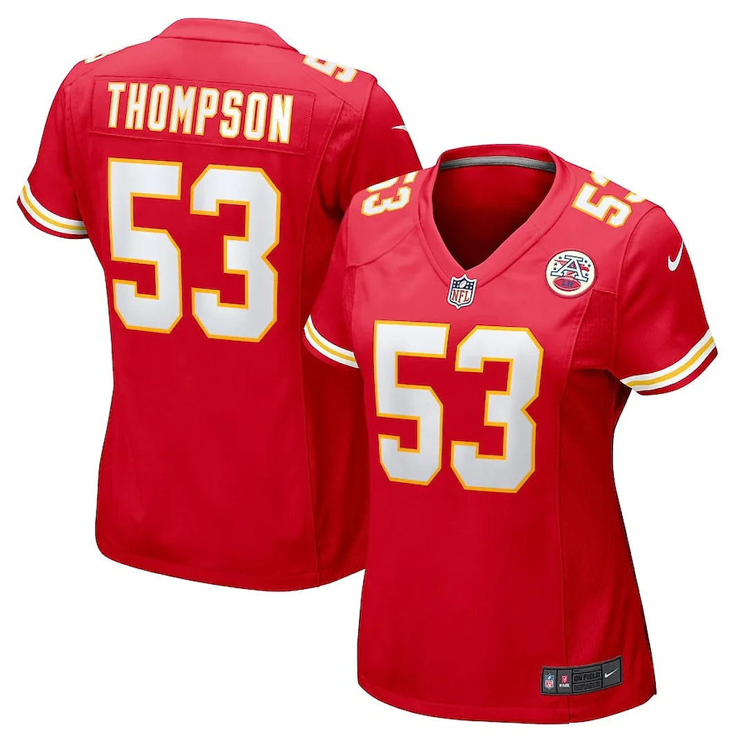 Zennovawear BJ Thompson 53 Kansas City Chiefs Women's Game Jersey - Red