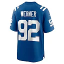 Zennovawear Bjoern Werner 92 Indianapolis Colts Retired Player Game Men Jersey - Royal