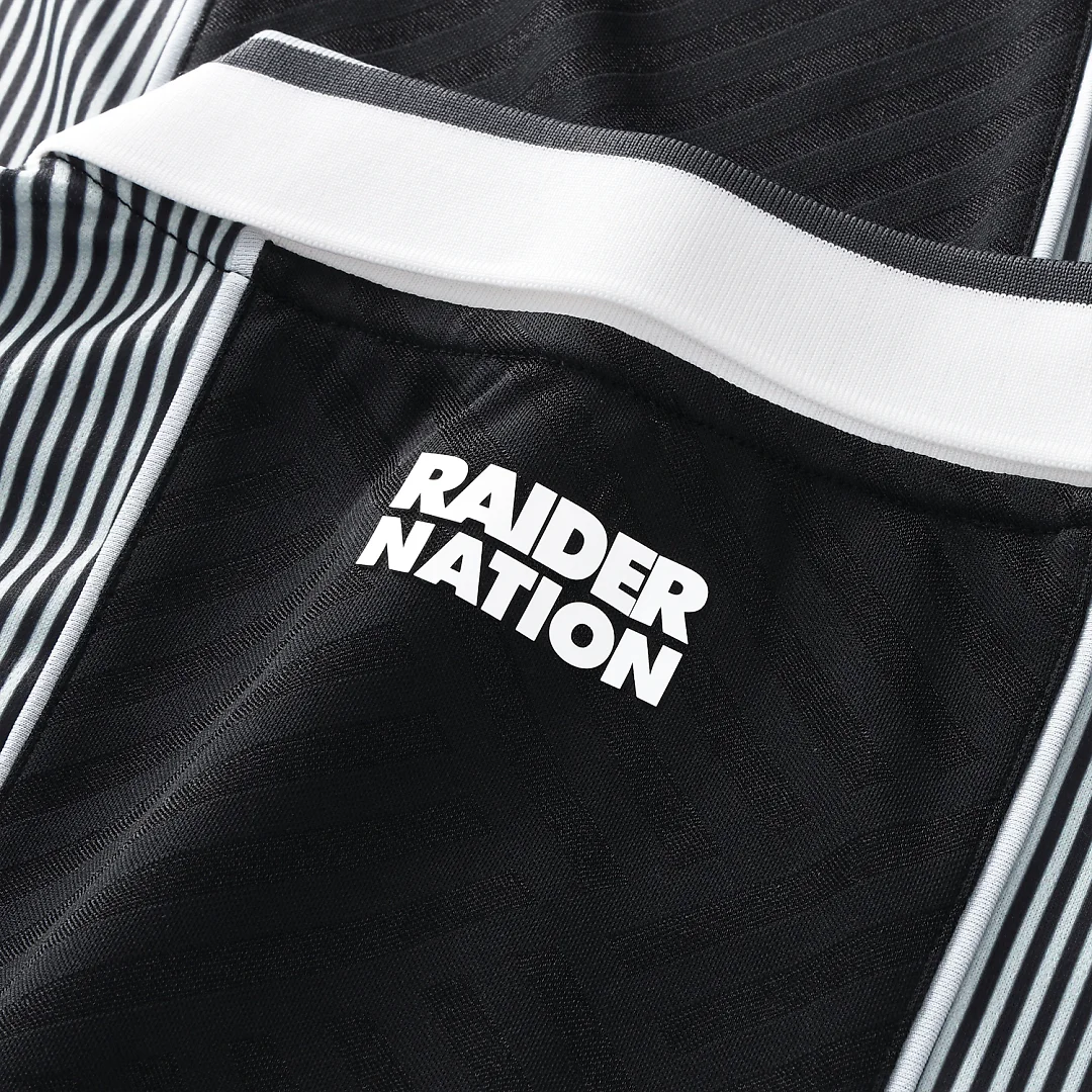 Zennovawear Las Vegas Raiders Youth Football x Football Collared Fan Top - Silver/Black