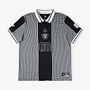 Zennovawear Las Vegas Raiders Youth Football x Football Collared Fan Top - Silver/Black